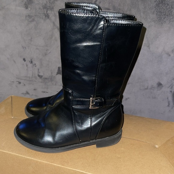 10c Toddler Girls Tall Riding Boots - Black - Picture 8 of 9